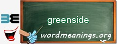 WordMeaning blackboard for greenside
